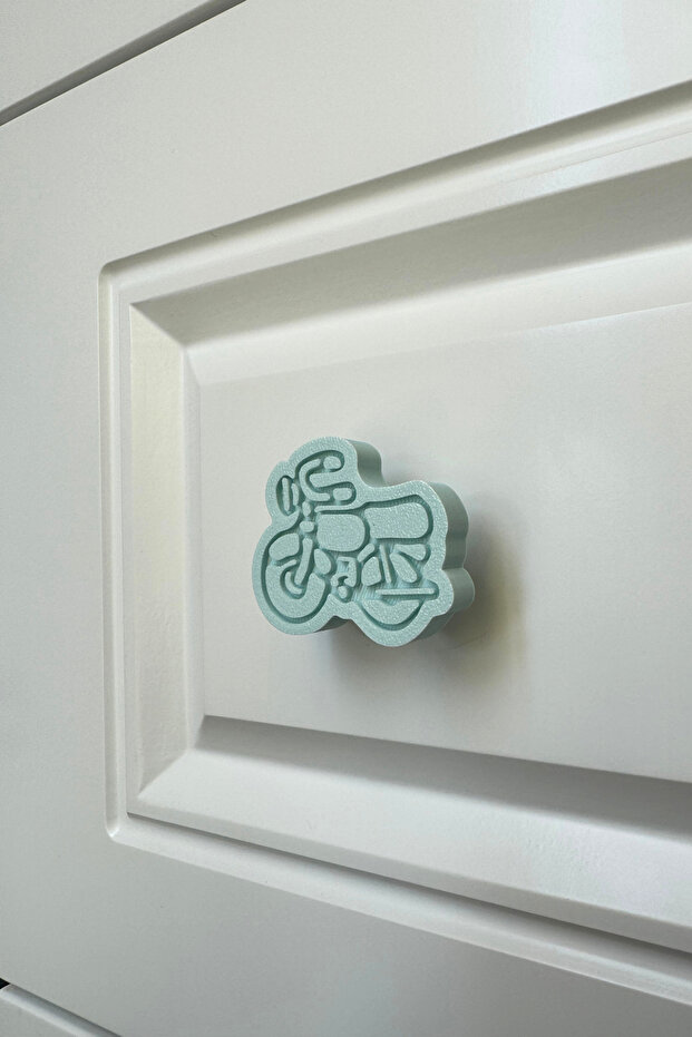 Blue Engine Cabinet Handle - Fun and Durable Handle for Children's Rooms, Kitchen and Bathroom Cabinets