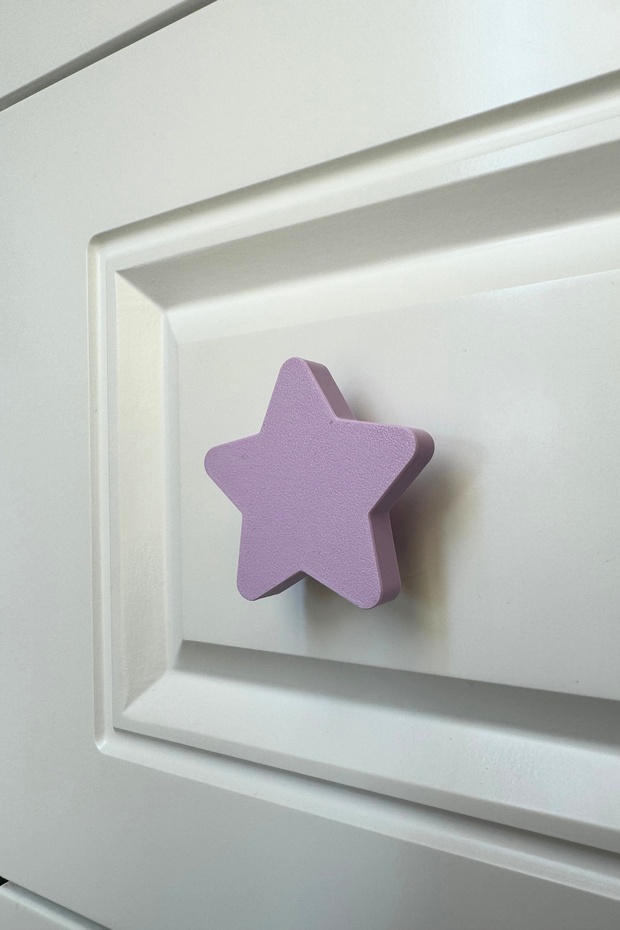 Purple Star Cabinet Handle - Stylish and Durable Furniture Handle for Children's Room, Kitchen, Bathroom