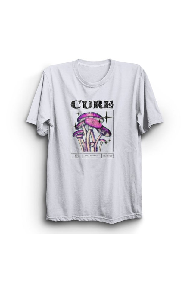 The Cure, Psychedelic, Mushrooms, Rock Metal Music Band 100% Cotton T-Shirt