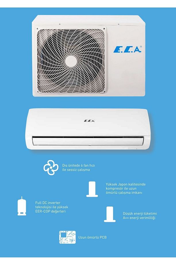 Ecotech 9 000 Btu R32 Inverter Split Klima - 1