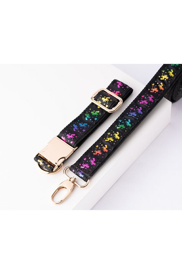Unicorn Tasma Ve Gezdirme Kayışı Set. Ayarlanabilir Ebatta Köpek Tasması. Eni 2.5 Cm 4 RENK ŞEÇENEĞİ - 3