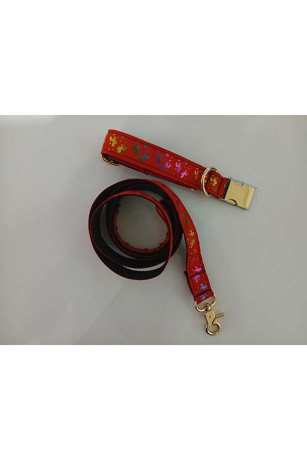 Unicorn Tasma Ve Gezdirme Kayışı Set. Ayarlanabilir Ebatta Köpek Tasması. Eni 2.5 Cm 4 RENK ŞEÇENEĞİ - 2