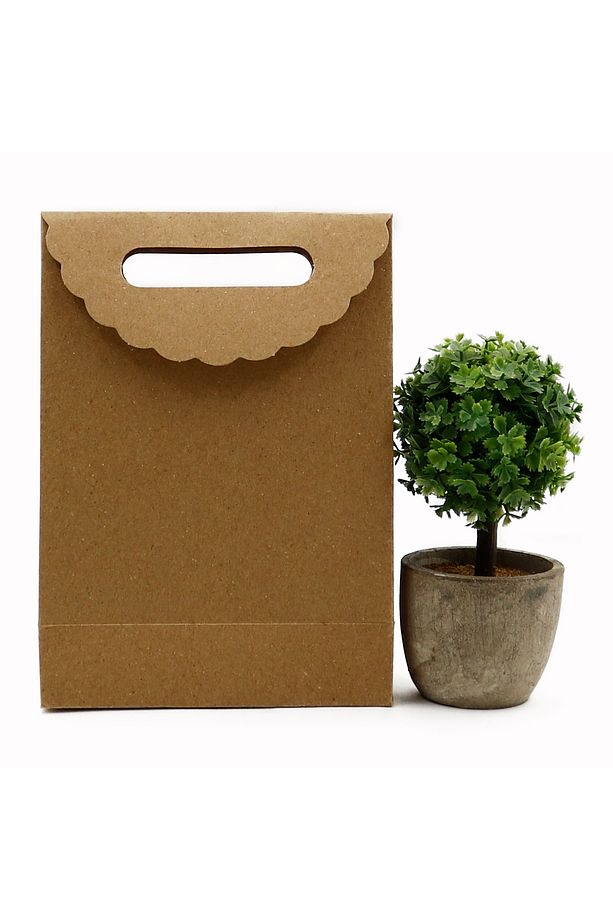 5 Adet Zarf Model Mini Boy Yapışkanlı Karton Çanta 13 X 18 Cm, Hediye Kutusu - 2