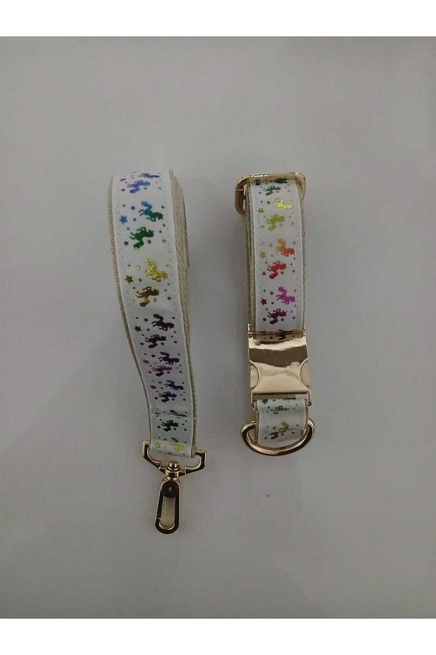 Unicorn Tasma Ve Gezdirme Kayışı Set. Ayarlanabilir Ebatta Köpek Tasması. Eni 2.5 Cm 4 RENK ŞEÇENEĞİ - 6