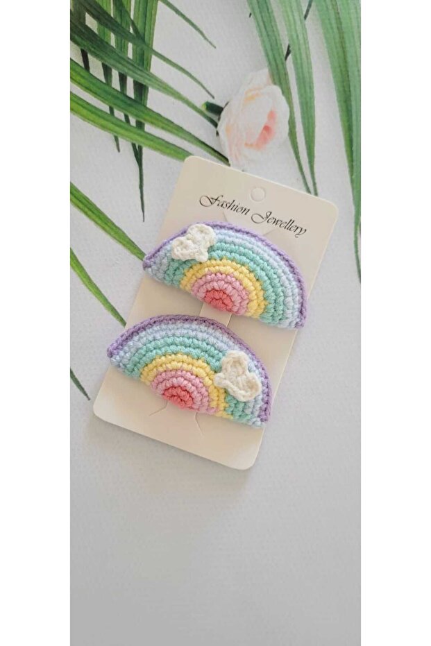 Rainbow Girls 2-Piece Organic Turquoise Snap Set - Rainbow Model
