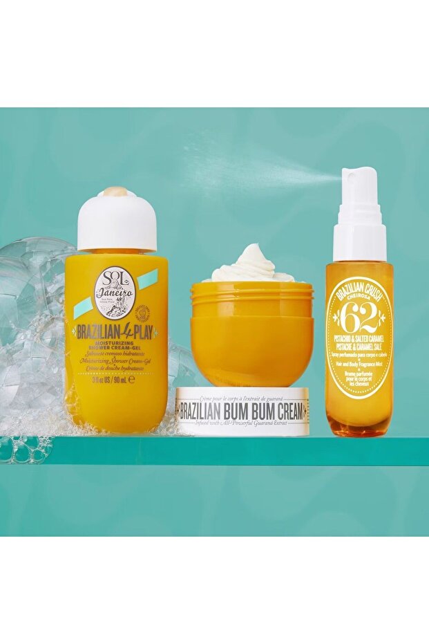 Bum Bum Jet Set - 3'lü Vücut Bakım Seti ( Vücut Kremi 50 ml + Duş Jeli 90 ml + Vücut Spreyi 30 ml ) - 4