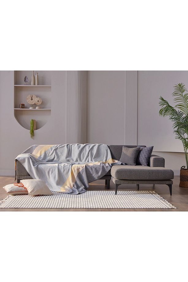 Nida Battaniye Çift Kişilik Sarı 200x220 - 2