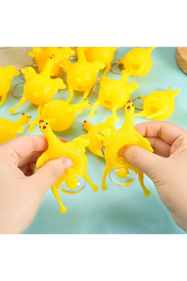 Laying Eggs chicken animal kids girls boys mascot toy soft sukuşi squishy keychain