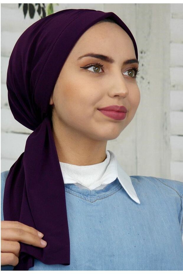 شال بونيه خارجي بلون سادة من دبي - 2