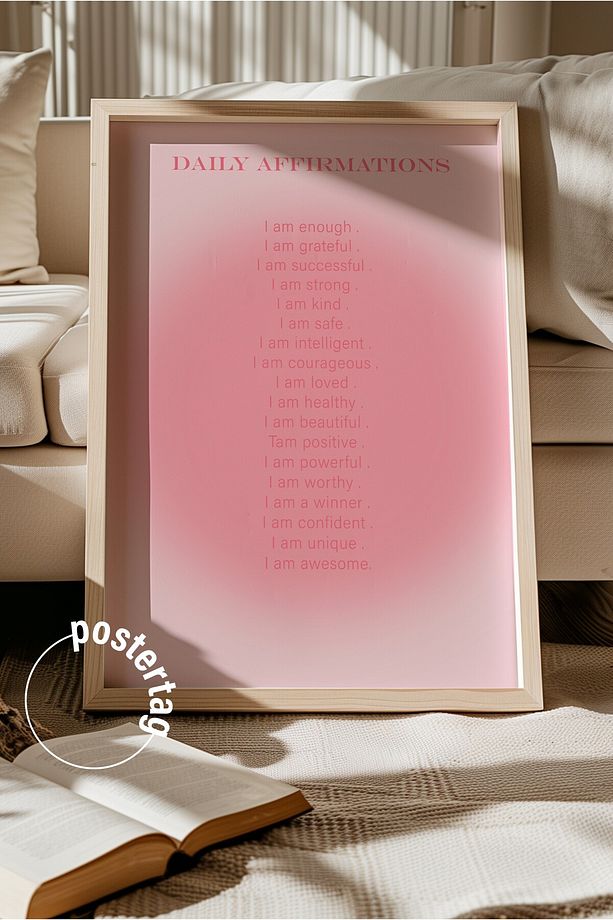 Pozitif Enerji Olumlama Tablosu, Çerçevesiz, Duvar Dekoru, Çerçevesiz Poster, Duvar Tablosu Modern, - 3
