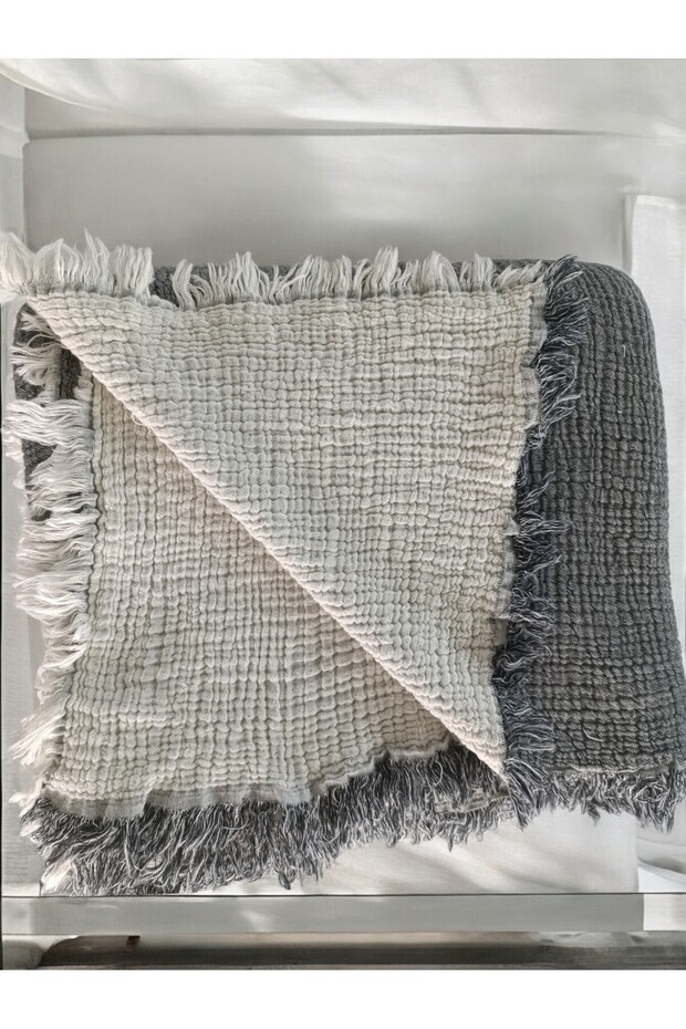 Çift Kişilik 4 Kat Müslin Yatak Örtüsü - 1