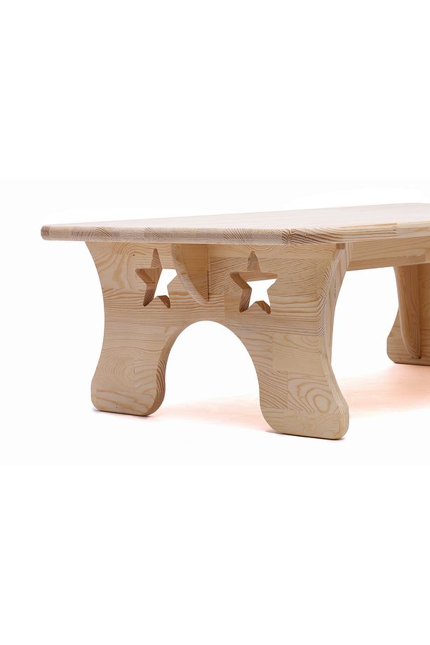 Doğal Ahşap Masif Yer Sofrası 4 Farklı Boyda. Dikdörgen Model 80x51 Cm - 8