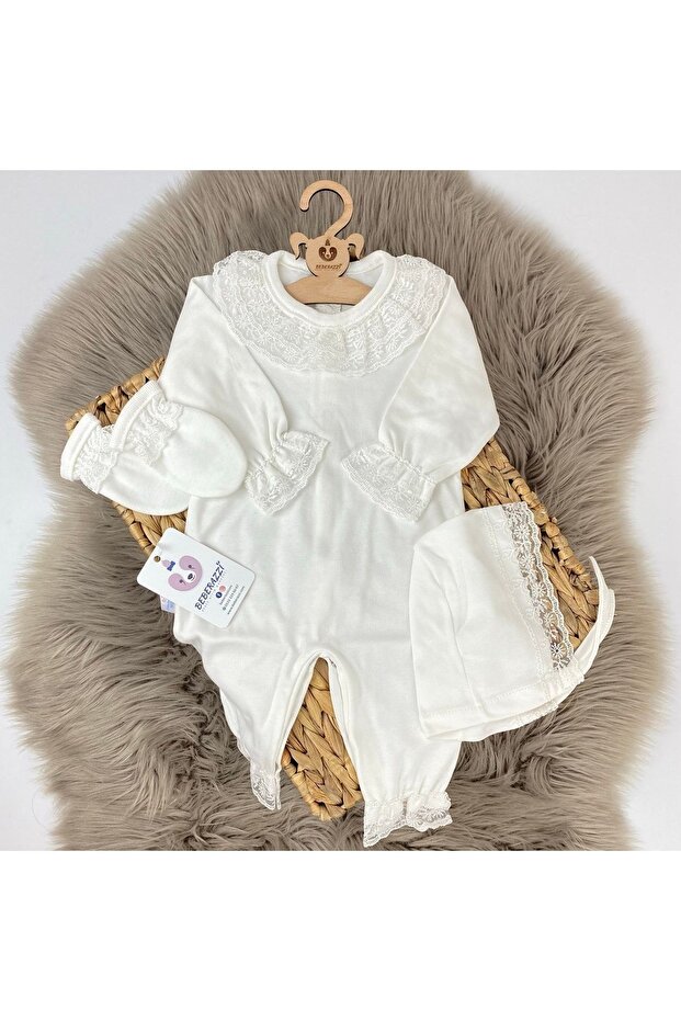 Dantel Detaylı Üçlü Set - 1