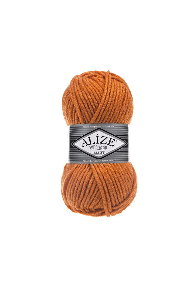 5 Pieces Superlana Maxi Orange 225 Thick Hand Knitting Thread Vest Cardigan Thread Scarf Beanie Sweater Thread