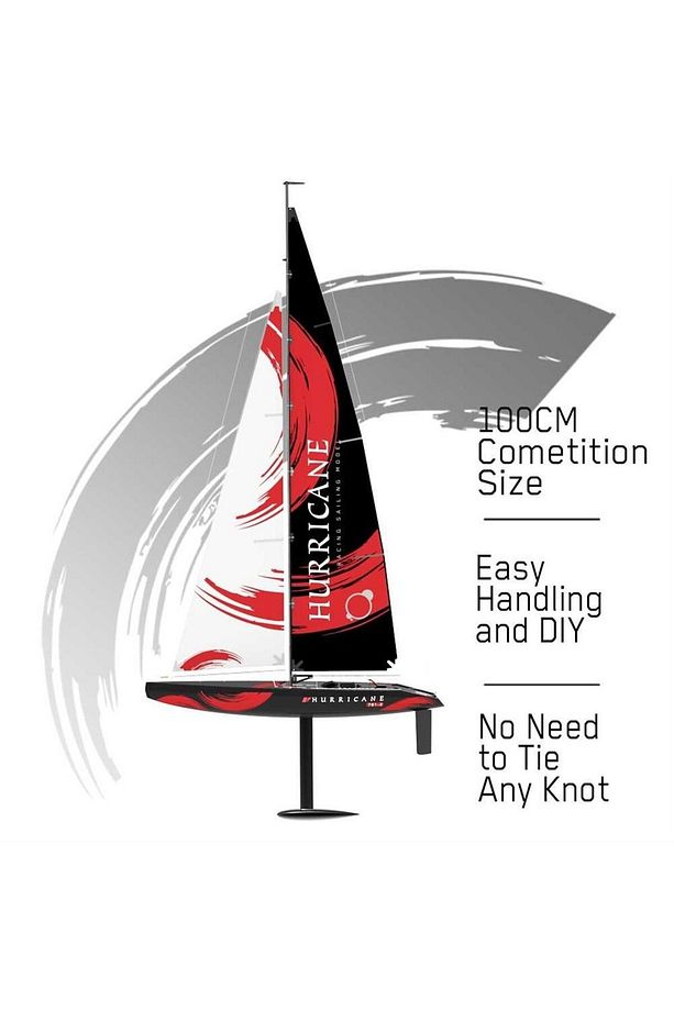 Volantex EXA791-2 Hurricane 100 cm. ABS Gövde, Yelken ve Dümen Servolu,Yarış Tipi RC Yelkenli Model - 4
