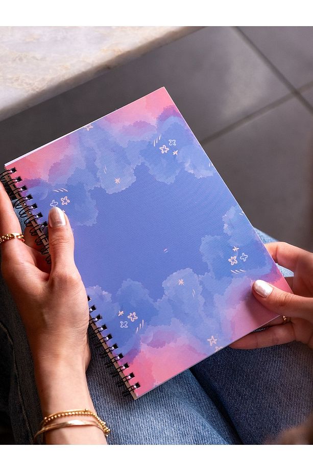 Spiralli Okul Defteri 80 yaprak 4'lü Set - A5 Boy Kareli Defter - 6