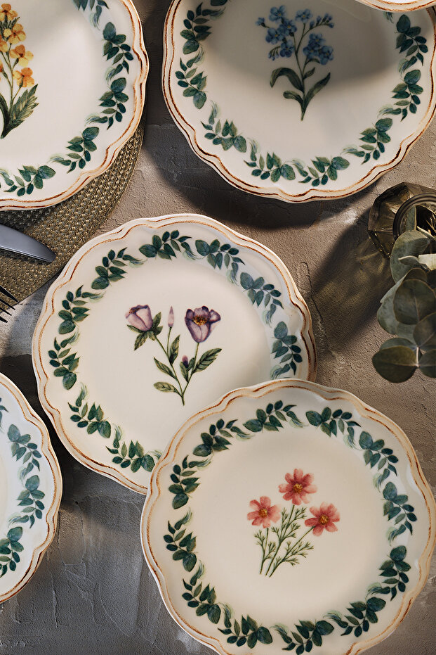 Mirel 6 Parça Pasta Tabağı Seti - 3