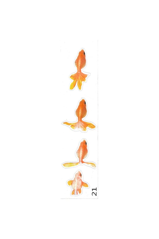 Goldfish Resin Art Resin Art Silicone Sticker Holographic Pattern
