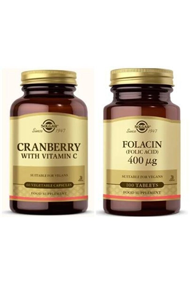 Cranberry Extract With Vitamin C 60 Kapsül+ Folic Acid 400 Mcg 100 Tablet - 1
