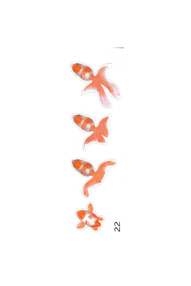 Goldfish Resin Art Resin Art Silicone Sticker Holographic Pattern