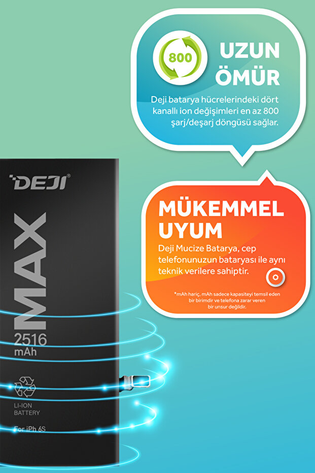 Iphone 6s Batarya 2516mah Mucize Batarya - 4