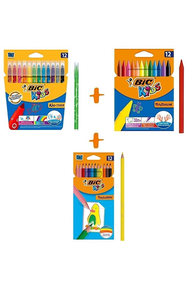 Painting Set Dry Paint 12 Pieces + Felt Paint 12 Pieces + Candle Pastel Paint 12 Pieces