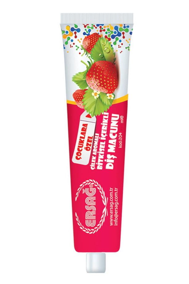 Çilek Aromalı Diş Macunu 75ml Bitkisel Içerikli 2 Adet - 1
