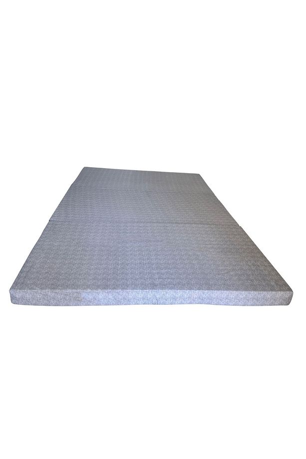 Çift Kişilik Katlanır Koltuk Katlanır Yatak Kanepe Yer Yatağı Çift Kişilik GRİ-120x195x8 CM - 4