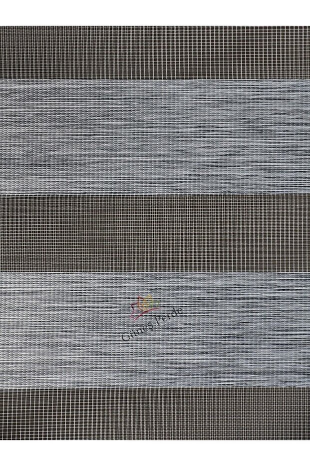 Ay Işığı Gri Zebra Perde Perde Etek Dilimli - 3