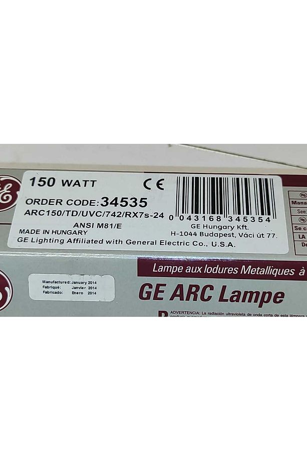 150 WATT METAL HALİDE AMPUL ARC150/TD/UVC/742/RX7s-24 - 2