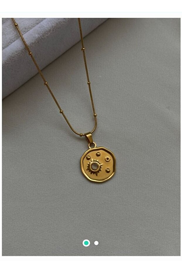 Çelik Gold Renk Kolye