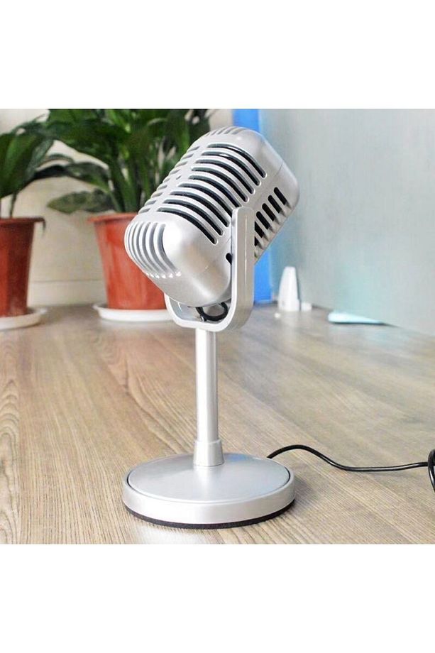 Kablolu 3.5 MM AUX Çıkışlı Mikrofon Standlı PC Telefon Ses Sistemi Mikrofonu - 3