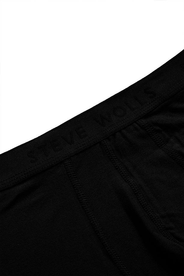 Erkek Siyah Tekli Uzun Paça Bambu Boxer - 25200 - 3