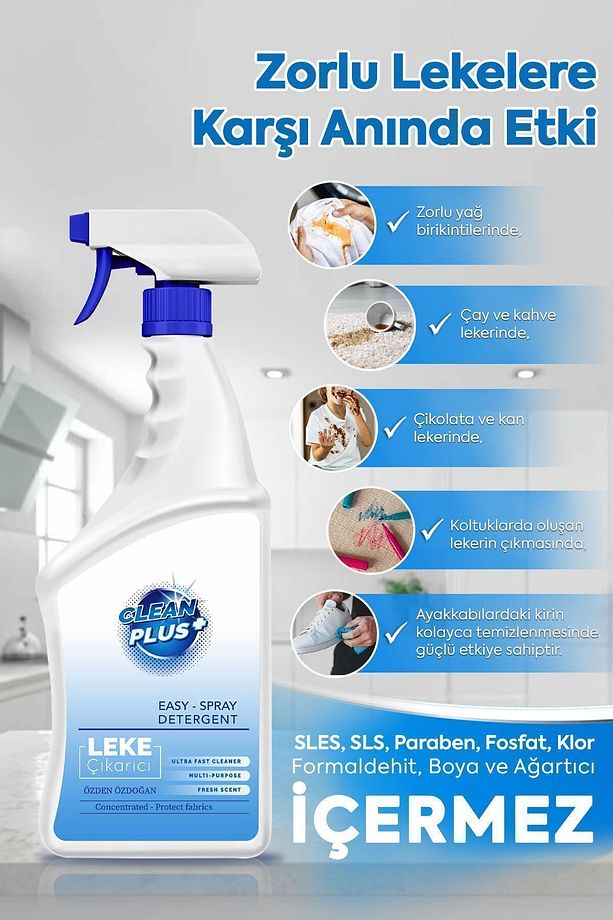 Clean Plus+ Çok Amaçlı Ultra Güçlü Leke Çıkarıcı 750 ml - 4