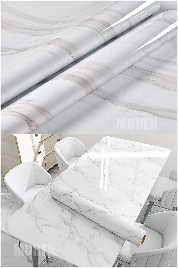 5 Meter Water and Oil Proof Heat Temperature Resistant Pvc Marble Pattern Countertop Cabinet Foil Paper