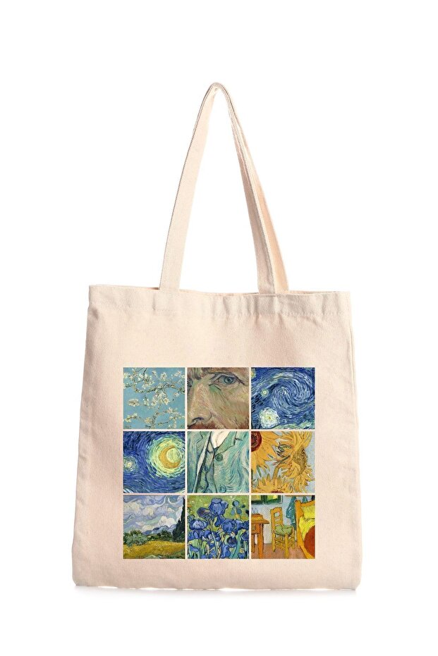 حقيبة قماش منقوشة فان جوخ - 1