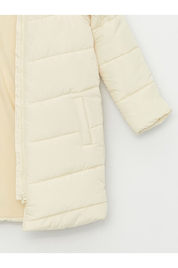 Kapüşonlu Basic Kız Çocuk Mont - 3