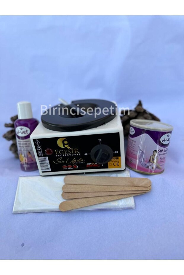 Makinalı Ağda Seti (MAKİNE 240 ML PUDRALI AĞDA TEMİZLEME YAĞI SPATULA)hediyeli Ürün - 5