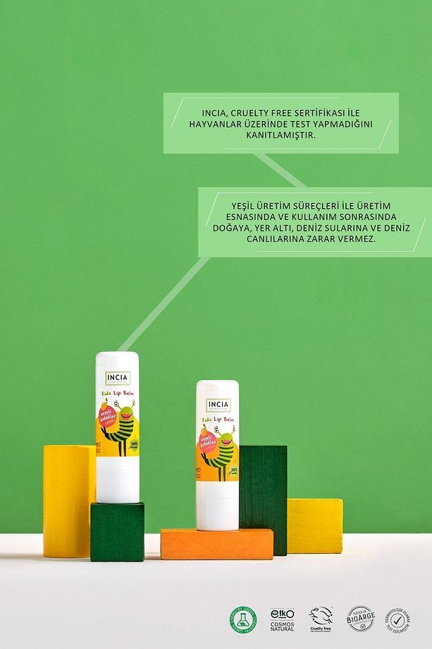 %100 Doğal Kids Dudak Besleyici Limon Bitkisel Nemlendirici Dudak Bakım Kremi 6 G - 7