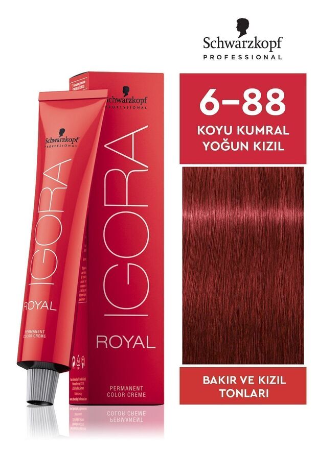 Royal 6-88 Koyu Kumral Yoğun Kızıl Saç Boyası 60 ml - 2