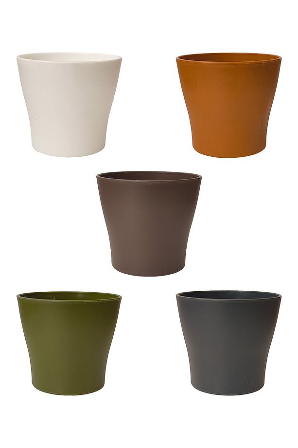 5 Adet 0.1 Litre Karışık Gardenya Kaktüs Saksısı Tabaksız Izgarasız Mat Plastik Saksı - 1