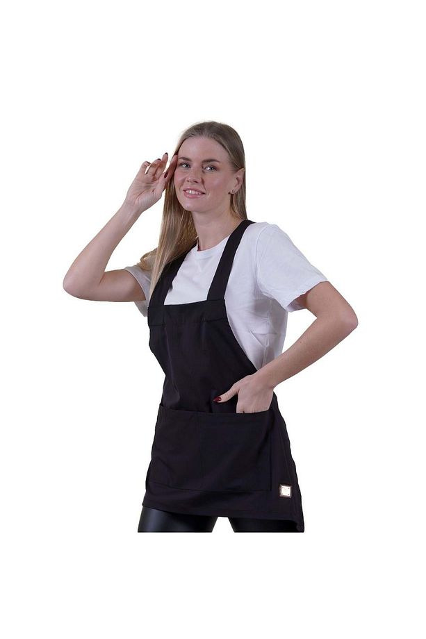Lacivert Çift Cepli Basic Çok Amaçlı Önlük Apron Şef Barista Ressam İşçi  Mutfak Önlüğü - 7