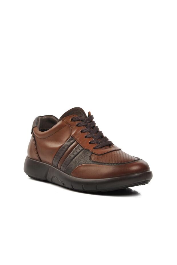Esse 28797 Tan Orthopedic Leather Men's Casual Shoes