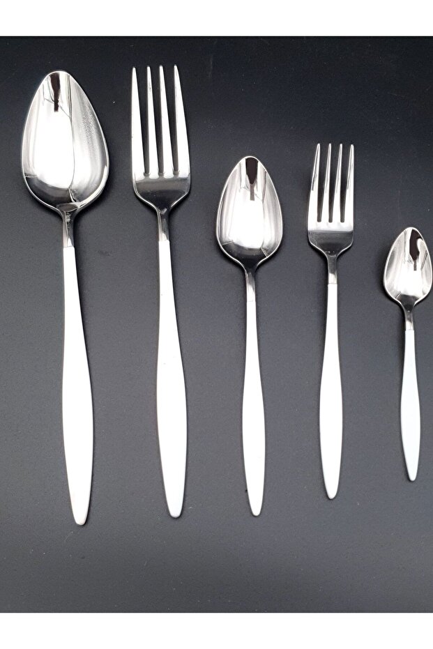Elite 30 Pieces Colorful 18/10 Stainless Steel Fork Spoon Set
