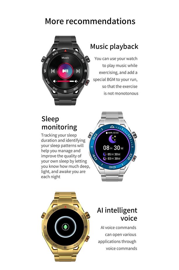 41 mm GRİ ULTİMATE AKILLI SAAT SMART WATCH HUAWEİ ULTİMATE UYUMLU İOS ve ANDROİD UYUMLU 1.5" - 2" A - 7