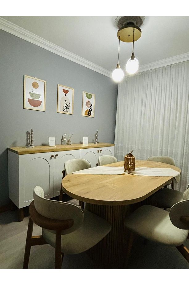 Bohem Oval Salon Yemek Masası - 2