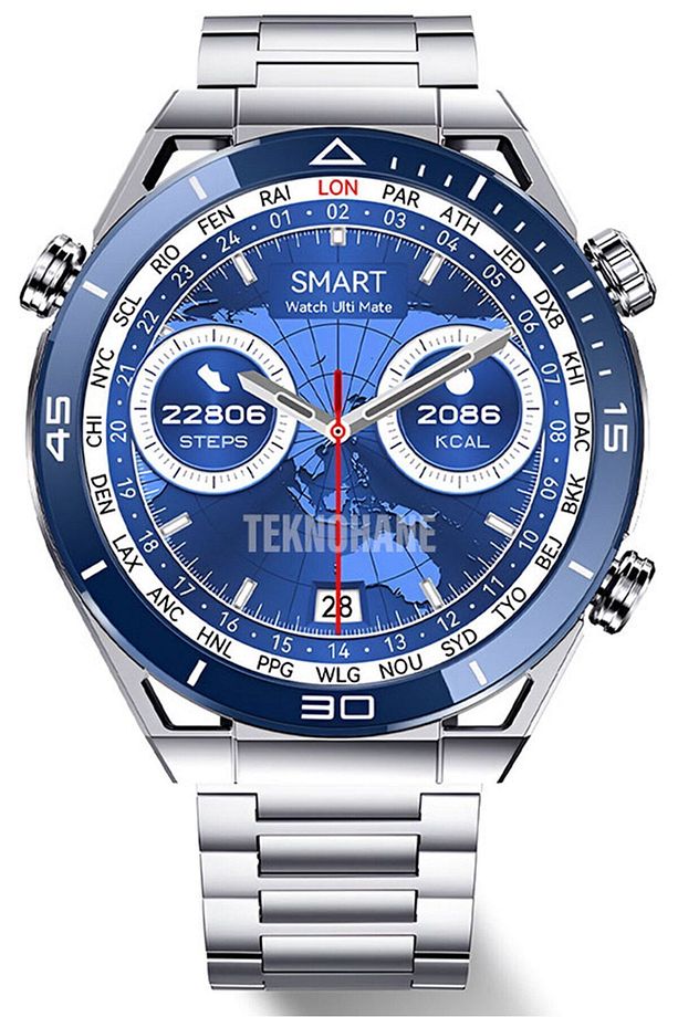 41 mm GRİ ULTİMATE AKILLI SAAT SMART WATCH HUAWEİ ULTİMATE UYUMLU İOS ve ANDROİD UYUMLU 1.5" - 2" A - 1