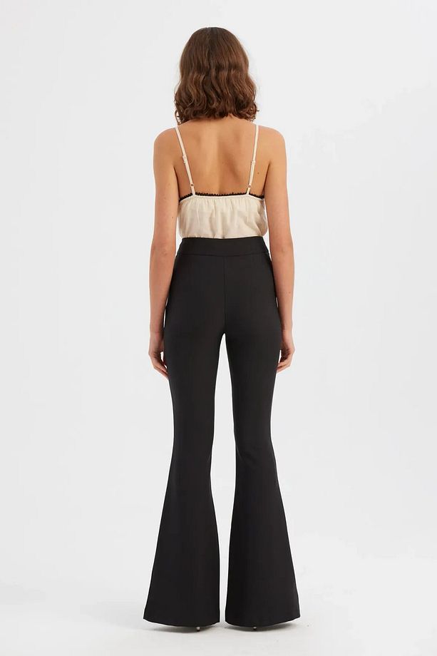 Ön Dikişli Yüksek Bel Oversize Pantolon - 4