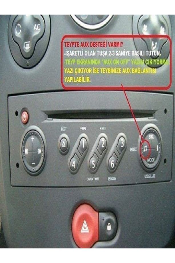Clio Megan 2 Cd Çalar Teypler Için Aux Usb Bluetooh Modül 1m Kablolu   Uyumlu - 2