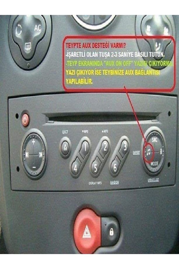 Renault Megan Clio 2 Için Tak Çalıştır Aux Usb Bluetooth Kit 50cm Kablolu - 2